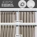 Dark Taupe Linen Sheer Pinch Pleated Curtains & Drapes 90 Inches Long Flax | Semi Light Filtering Curtains Floor to Ceiling Living Room Dining Rustic Bedroom Cortinas Privacy 2 Panels Window Treatments