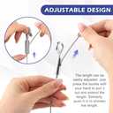 Picture Hanging Wire Kit, 4Pcs 6.56ft Adjustable Mirror Frame Hanging Wire Small Hook, 50lbs Picture Hangers with D Ring, for Canvas Paintings/ Mirrors/ Frames