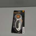 Fiskars 60mm Rotary Cutter for Fabric with Ergonomic Loop Grip And Comfort Handle, Titanium Rotary Fabric Cutter for Thick Materials, Easy and Safe Blade Change, Sewing Supplies and Quilting Tools