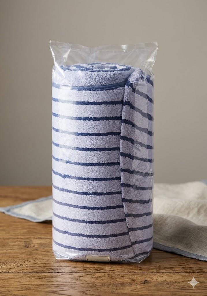  Microfiber Beach Towels Cabana Stripe 90" x 180", Quick Drying Bath Towel Set for Adult, Absorbent, Use for Travel, Sport, Swimming, Pool, Yoga, Camping, Micro Fiber StripeBlue