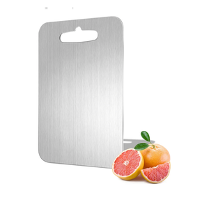 Titanium Cutting Board - Katuchef 100% Pure Titanium Cutting Boards for Kitchen Double Sided Non Toxic Titanware for Meat/Vegetables, Hygiene Durable Dishwasher Safe Metal Chopping Board Small