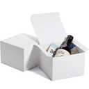 MESHA 100PC White Gift Boxes with Lids for Presents 6x6x4 Inch,Sturdy Bridesmaid Proposal Small Gift Box,Recyclable Paper Party Favor Gift Boxes Bulk for Wedding,Graduation,Birthday