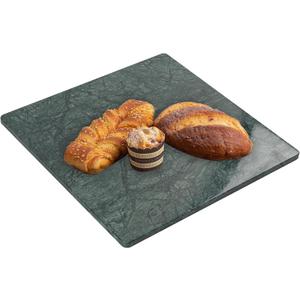 Diflart Marble Cutting Board for Kitchen, 16x16 Inch, Green, Non-Slip Feets