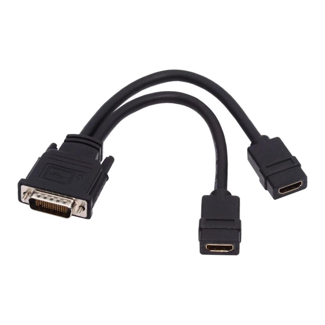 chenyang DMS-59Pin 1 to 2 HDMI 1.4 Splitter Extension Cable for PC Graphics Card