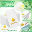 Funrous 100 Pcs St. Patrick's Day Guest Napkins Foil Gold Slainte Shamrock Paper Napkin White Irish Disposable Hand Towel for St Patrick Irish Party Dinner Bathroom Decoration Supplies (100, Slainte)