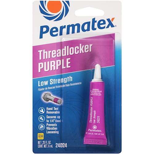 Pack Of 2, Permatex 24024 Low Strength Threadlocker Purple, 6 Ml Tube
