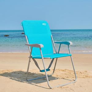 #WEJOY Folding Beach Chair for Adults, Lightweight Beach Chair with Shoulder Straps, High Back Camping Chairs with Hard Armrest, Supports 300lbs for Outdoor Lawn Concert