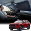 [2026 Upgraded] Nmoiss Windshield Sun Shade Umbrella for Honda CRV - [Vinyl Coating Heat Shield] Protect Car from Sun Rays & Heat Damage Keep Cool and Protect Interior, Spring Structure Edge