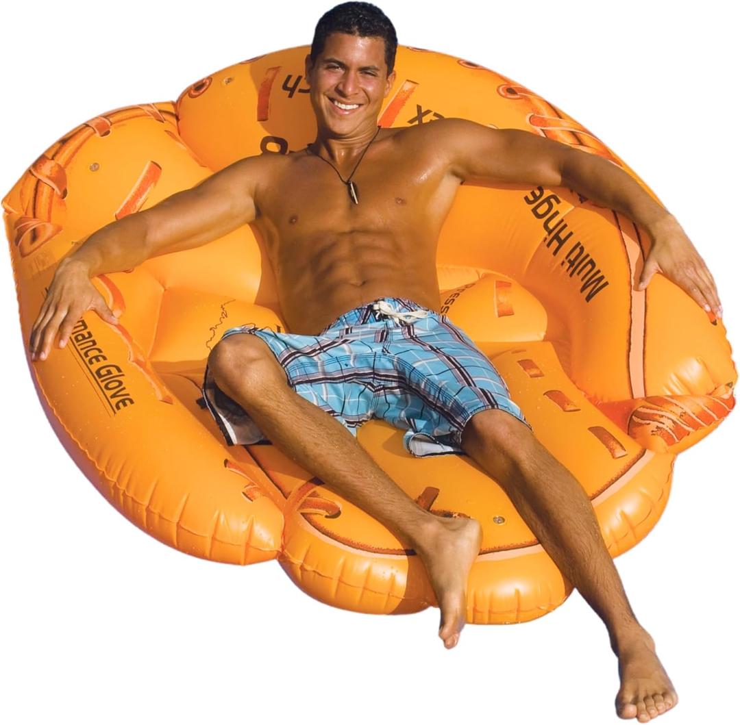 Swimline Giant Inflatable Baseball Glove Pool Float , Brown, 62"/50"/16"