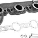 A-Premium Left Exhaust Manifold with Gasket Kit Compatible with Ford F-250 F-350 F-450 F-550 Super Duty 1999-2003 Excursion 2000-2003 V8 7.3L