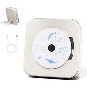 Yintiny Off White Audio CD Player with Speakers for Home Decor (CD909)