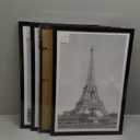 upsimples 12x18 Picture Frame Set of 5, Display Pictures 11x17 with Mat or 12 x 18 Without, Wall Gallery Poster Frames, Black