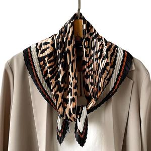 Women Stretch Ruched Head Scarf Like Satin Silk Scarf Sleeping Hair Wrapping Night Neck Scarves Headscarf 27.5