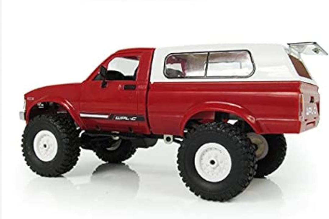 WPL C24 1/16 2.4GHz 4WD RC Car Crawler w/Headlight Remote Control Crawler Off-Road Pick-up Truck RTR Toy Boy, Girl and Adult (Red)