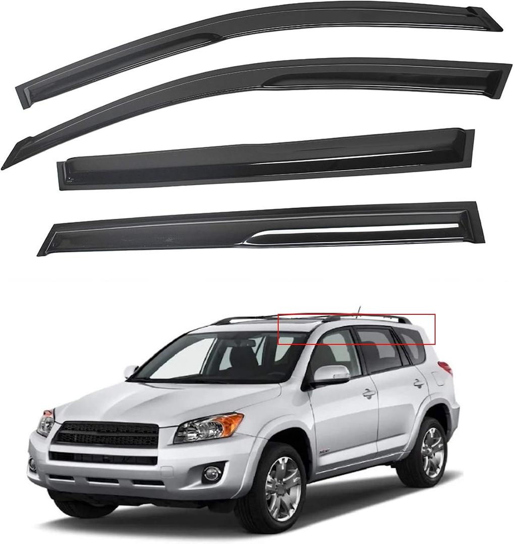 munirater Side Window Vent Visor Rain Guard Deflector Replacement for 2006-2012 Toyota Rav4