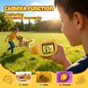 Handheld Digital Mini Microscope for Kids: 1000X 4K Portable Pocket 2.4" Screen Microscopes Toys STEM Electronic Learning Educational Science Kit 8-12 Birthday Gift 4 5 6 7 Year Old Boy Girl (Yellow)