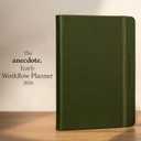Anecdote 2026 Planner: 52 Week Daily Planner, Yearly, Monthly & Weekly Workflow for Planning Your Success Vegan Leather Hardcover, Start Anytime & Achieve your Goals - Olive Green