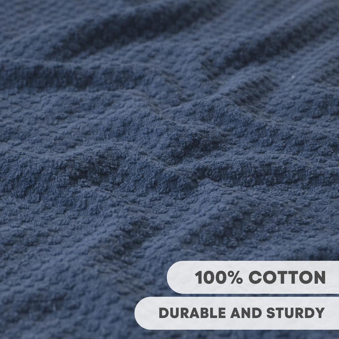 Artoid Mode Ring Spun Cotton Black Dishcloth Kitchen Towels, 12x12 Inch Ultra Soft Absorbent Quick Drying Household Cleaning Kitchen Rags Set of 4