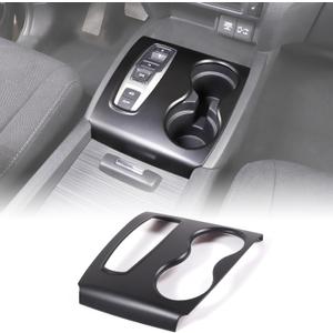 Gear Shift Panel Cover Trim for Honda Pilot 2016-2022/ Ridgeline 2020-2023/ Passport 2019-2023, ABS Automotive Center Consoles Cup Holder Cover Protector Sticker Accessories (Matt Black)