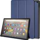 Fire Tablet 10 Case,Kindle Fire 10 Case,Amazon Fire HD 10 Tablet Case(11th Generation 2021 Release),Dinines Folding Stand Case Cover for Amazon Fire HD 10 & 10 Plus Tablet with Auto Wake/Sleep,Indigo