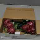 Briful Autumn Artificial Chrysanthemums Ball Flowers 4’’ Large Heads Mums Stems Burgundy Fake Hydrangea Flowers Bridal Wedding Bouquet for Home Garden Party Wedding Fall Decoration, Set of 6