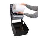 San Jamar Timeless Hands-Free Mechanical Paper Towel Dispenser, Black, Commercial Grade, Universal Roll Compatibility, Touchless Operation, for Bathrooms and Kitchens