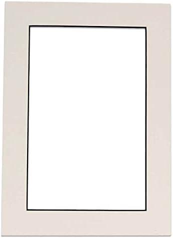16x20 Mat Bevel Cut for 12x16 Photos - Acid Free White with Black Core Precut Matboard - For Pictures, Photos, Framing - 4-ply Thickness