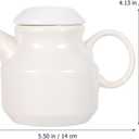 Yardwe Ceramic Sauce Cup with Lid and Handle Kitchen Pour Gravy Container for Salad Dressing Vinegar Condiments Milk Serving 5.51 X 4.13 X 3.54 in