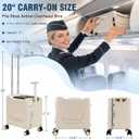 Xtaeptos 20 Inch Rideable Carry On Luggage, Hardside Suitcase with Wheels, Small