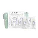 The Honest Company Babe's Mini Must Haves Gift Set Travel Size Hypoallergenic Lavender Bathtime Essentials Shampoo Body Wash (2 fl oz) Face Lotion (1 Bubble Bath)