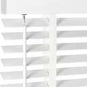 2" Cordless Solid Wood Blinds for Indoor Window,35.5" W x 48" H White