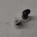 MR.SIGA Dish Scrub Brush, Palm Brush Dish Scrubber with Ergonomic Grip, Kitchen Brushes for Dishes, Gray, Pack of 2