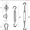 Artpuch Sun Shade Sail Hardware Kit 6 Inch for Triangle Sun Shade Sail Outdoor Installation 304 Stainless Steel