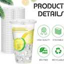 Hortsun 1000 Count 98mm Clear Flat Lids with Straw Slot Fits 16, 20, 24 oz Cups Disposable PET Plastic Transparent Cup Lids for Summer Iced Coffee Milkshake Ice Cream Party Supplies