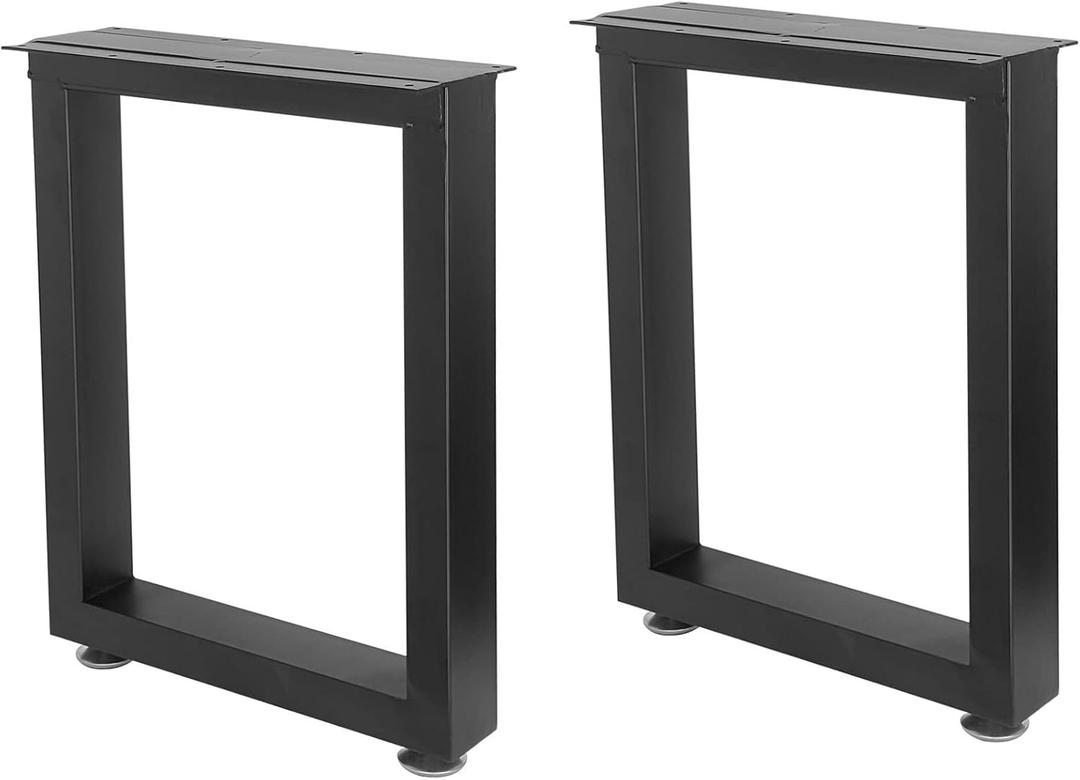 Taelakeni 16 Inch Metal Bench Leg Coffee Table Legs, Set of 2 (Square)