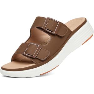 UBFEN Womens Platform Sandals Comfortable Walking Slide Soft Cushioning Footbed Casual Dressy Wedge Sandals (6)
