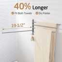 KES Extra Long Swivel Towel Bar 19.5" 4-Arm, Swing Out Towel Rack for Bathroom Wall, Hand Towel Holder for Multiple Towels, SUS304 Stainless Steel Brushed Finish, A2103S4L50-2