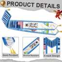 National Flag Graduation Stole Class of 2026 with Gift Box, Graduation Sash for High School & University 72" Long (Blue)