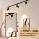 3-Color J Type Track Lighting Heads 10W LED Track Light Heads Bright Rail Ceiling Spotlight Fixtures Accent Task, 3000K-5700K, Flicker Free CRI90+ 10W 1200lm, Matte White, Pack of 6