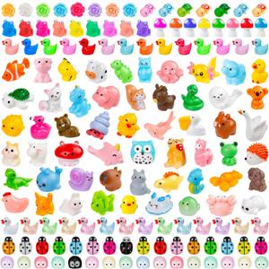 200 Pcs Mini Patio Miniatures Figurines Colorful Mini Resin Figures in Bulk Miniature Little Small Animals Figurines for Fairy Garden Landscape Dollhouse Accessories DIY Crafts Aquarium Decor