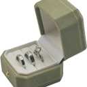 Velvet Ring Box - Octagon Engagement Ring Box with Hinged Lid for Proposal Engagement Wedding, Proposal Ring Case Jewelry Box with Gold Lace, Green