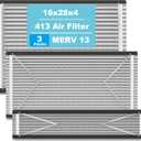 1 Pack, 413 Replacement Filter Compatible with April-Aire Whole House Air Purifier 4400, 3413, 2416, 2413, 1610, 1413 MERV 10, Actual Size: 16.75" x 27.75" x 4", Nominal Size: 16''x28''x4''