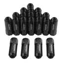 JDMSPEED Black 60MM Aluminum Extended Tuner Lug Nuts Replacement for Wheel Rims M12X1.5 20PCS