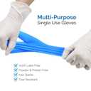 Jointown Basic Synmax Vinyl Exam Gloves Disposable Exam Gloves, 4 Mil, Blue, Latex & Powder Free, BMPF-3002, Medium