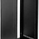 AxcessAbles 22U 19-Inch Rolling IT Server Rack 550LB Heavy Duty Open Frame with Removable Side Panels Large 3-Inch Locking Casters for Servers Networking and Rackmount Gear Includes 5mm and 6mm Screws