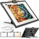 A3 Light Board for Diamond Painting, Rechargeable Battery Light Pad, Magnetic Tracing Light Box, Ultra-Thin Copy Board with 3 Colors& 6 Levels Adjustable Brightness for Drawing, Sketching, Animation