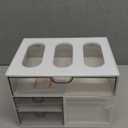 QIYVLOS Desk Organizer with 3 Drawer, Multi-Functional Pencil Pen Holder for Desk, Desk Organizers and Storage with 8 Compartments, Desktop Organizer for Office Home Art Supplies (White)