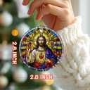 2 x Jesus Christ Ornament: Christmas Ornaments, Religious Christmas Decorations for Tree, Catholic Ornament & Christian Holiday Decor | Religious Gifts, Christian Gifts - Design A