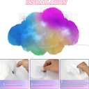 LED Wall Cloud Light for Bedroom, WOOHERLOO Stick-on Cloud Lamp Smart APP and Remote Control, Fluffy Cloud Night Light RGB Music Sync Lights for Room, Cool Stuff for Teen Girl, Kids Room Decor (60CM)