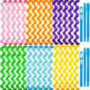 30 Pieces Heatless Waves Curlers Spiral Curls Styling Kit No Heat Hair Waver Spiral Curlers Rollers with 2 Pieces Styling Hooks for Most Hairstyles (45 cm, Mixed Color)